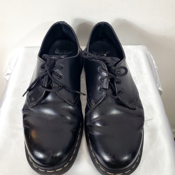 Dr. Martens Mono Smooth Leather Oxford Shoes Unisex M11 W12 - Picture 6 of 16